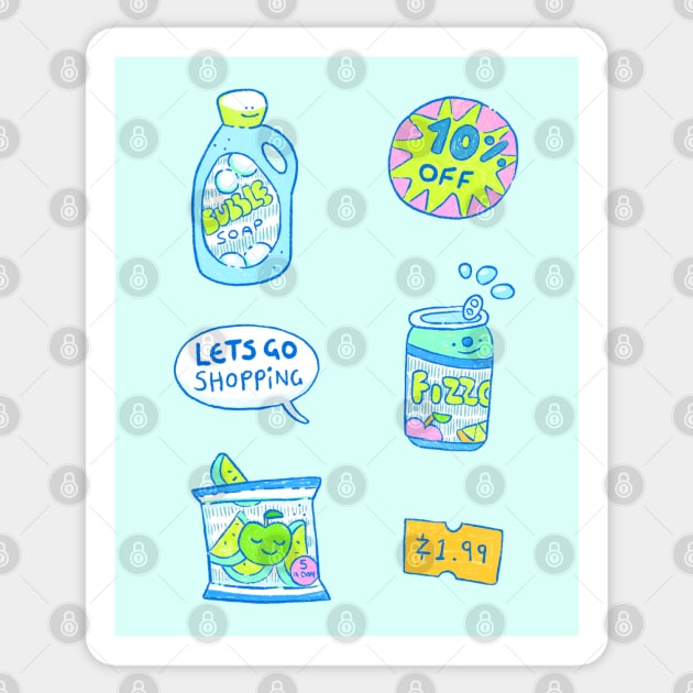 Lets go shopping Sticker by doodledate